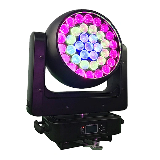 L-60 RGBW 4in1 Zoom 37x25W Wash LED Moving Head Stage Beam Effect Lighting for Bar Concert Theater DJ Disco Lights